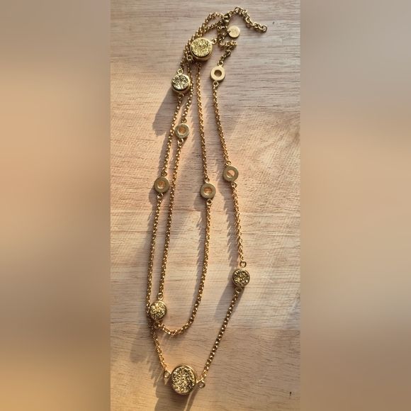 Vintage Christian Dior Druzy  Gold Plated  Station Statement Necklace - Picture 5 of 11